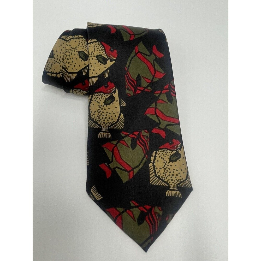 Mercedes Handmade Myung Ju Silk Fish Print Tie